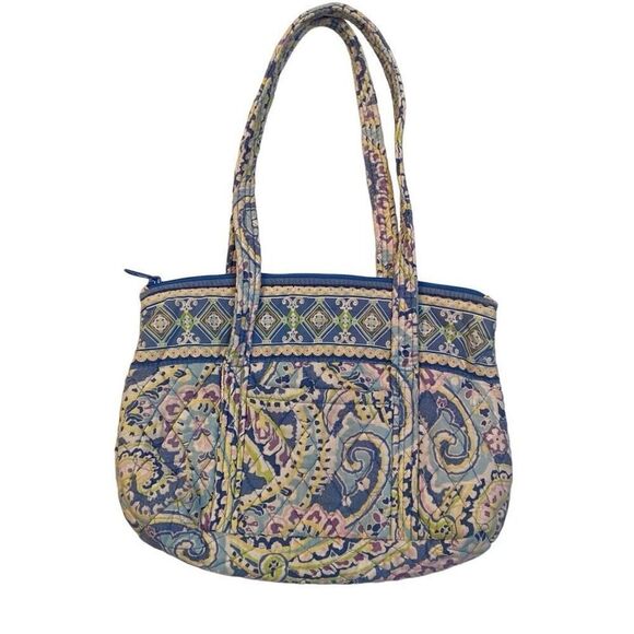 Vera Bradley Handbags - Vera Bradley Capri Blue Zip Closure Inside Pockets Tote Purse Handbag